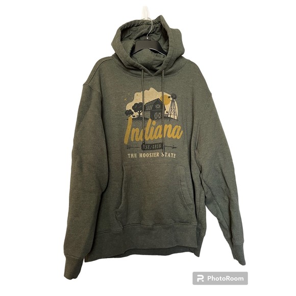 State of Mine Indiana barn graphic Hoodie size‎ XL - Picture 1 of 5